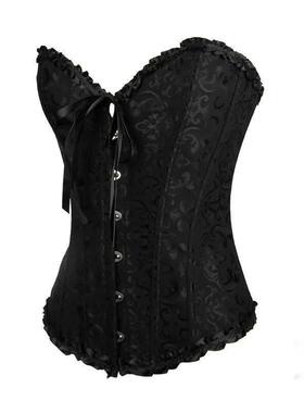 Sweetheart Corset Top for Women Sleeveless Floral Print Blac
