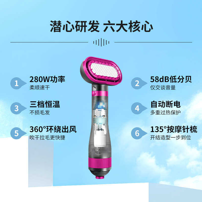 二合一宠物吹水机猫狗拉毛梳毛吹风机恒温梳齿静音热风货源