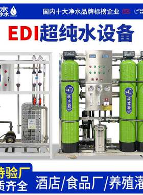 EDI超纯水设备工业纯净水双级反渗透设备工业实验室去离子水机器