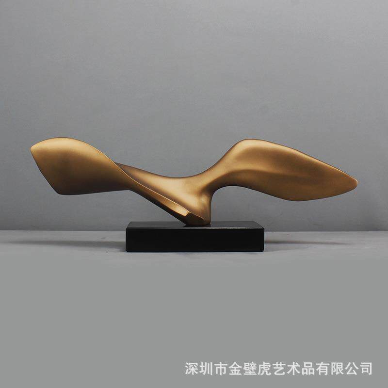 代抽面象雕塑艺术品 酒店商业中心售楼处台树脂摆件房 样现板BH-F