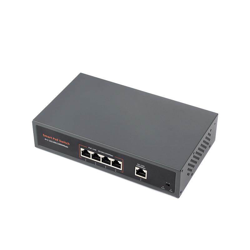 工业级4口千兆交换机120W RJ45接口分线器 百兆网口以太网交换机