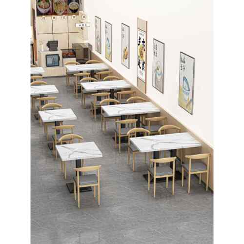 学校员工公司工厂食堂加厚简式桌椅餐厅酒店小吃快餐店商业桌椅