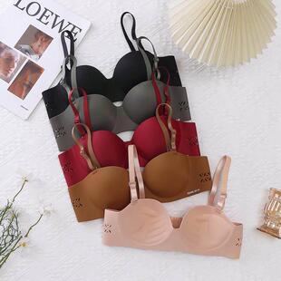 One Piece Seamless and Steel Ring Free Comfortable Bra, Smal