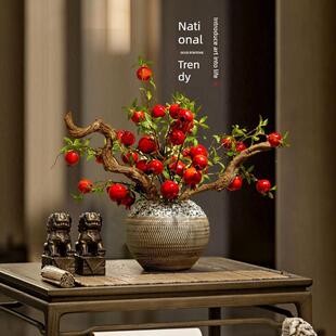 新中国风覆古陶瓷花瓶装 饰 饰品客厅插花禅宗办公室入口大厅家居装