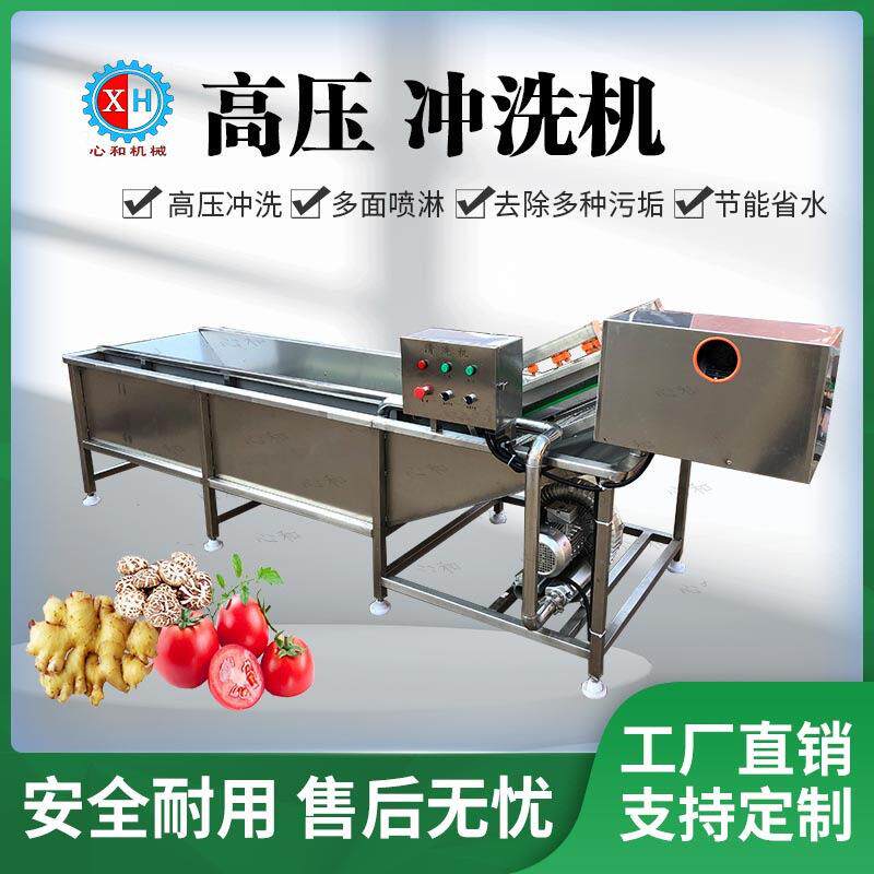 小龙虾气泡清洗机 小龙虾清洗蒸煮加工流水线设备 油炸洗虾机器