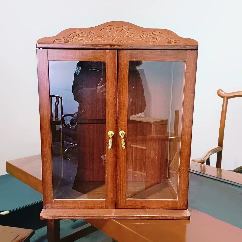 带门佛龛佛像供台家用经济型观音财神爷供奉桌香案台壁挂式神龛柜