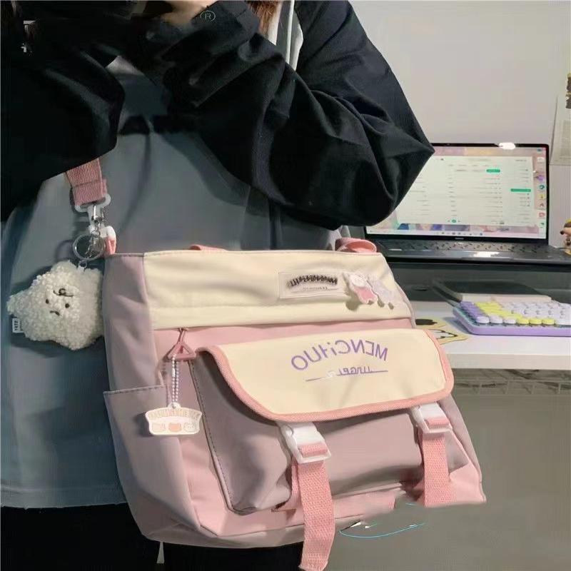 手提书包学生三到六年级上学用的女童儿童补习袋斜轻便斜挎单肩