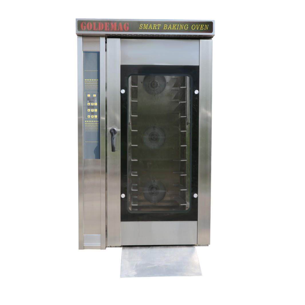 商用12盘推车式热风炉带蒸汽喷水面包饼干欧包烘焙热风循环