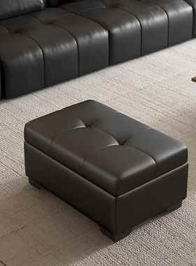 黑色轻奢搁脚凳复古脚踏凳储物长凳服装店休息凳换鞋凳客厅沙发凳