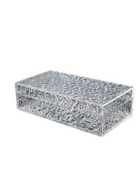 现代简约轻奢透明首饰盒收纳摆件 样板房客厅茶几办公桌软装饰品