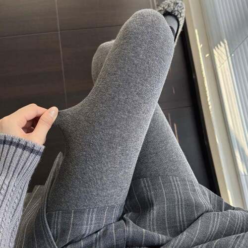 打底袜深灰色打底裤女外穿秋冬季加绒加厚保暖烟灰色连裤袜1009k