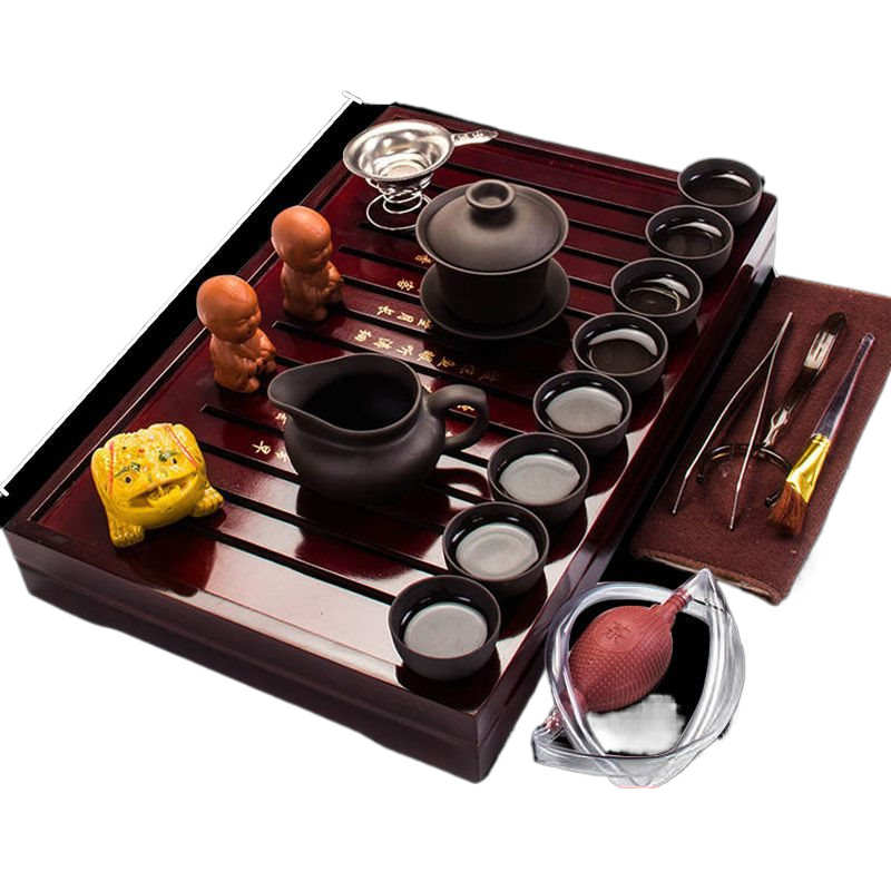 功夫茶具套装现代简约茶盘茶几家用客厅泡茶整套紫砂茶壶茶杯茶台