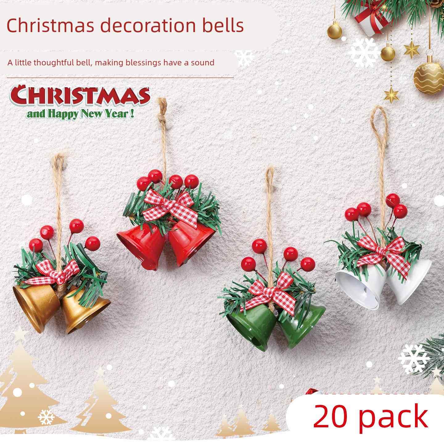 森系圣诞节铃铛挂饰家居创意摆件门挂装饰氛围感拉满圣诞树点缀
