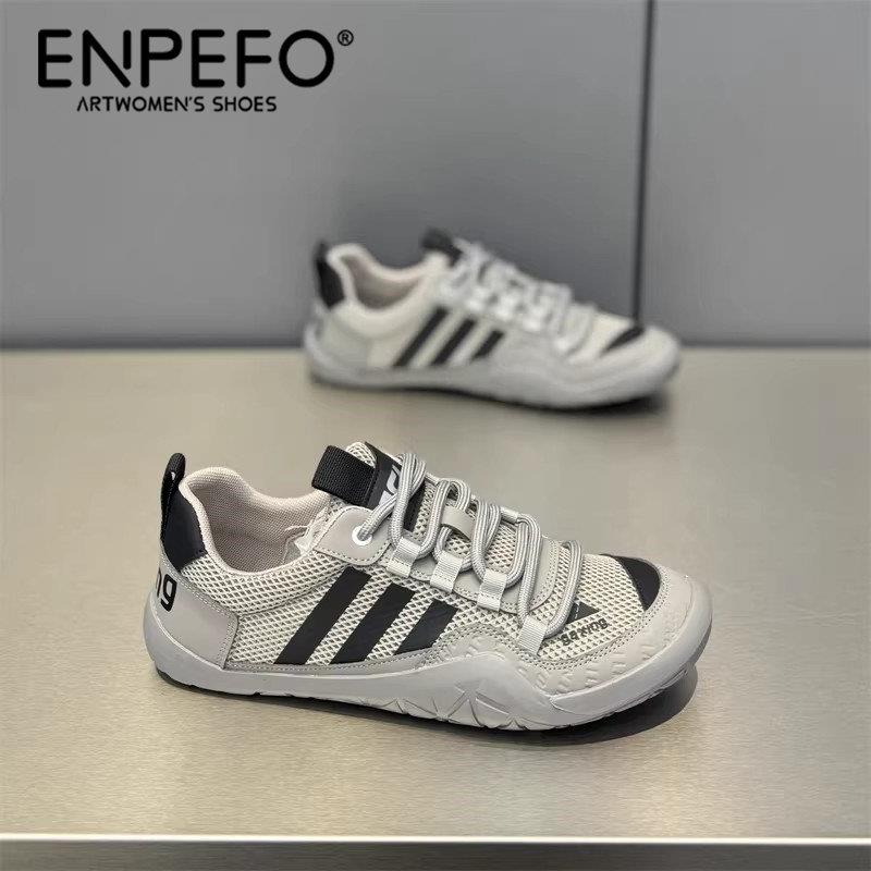 ENPEFO春季新款男士休闲网面鞋子日常百搭透气运动跑步不累脚平跟