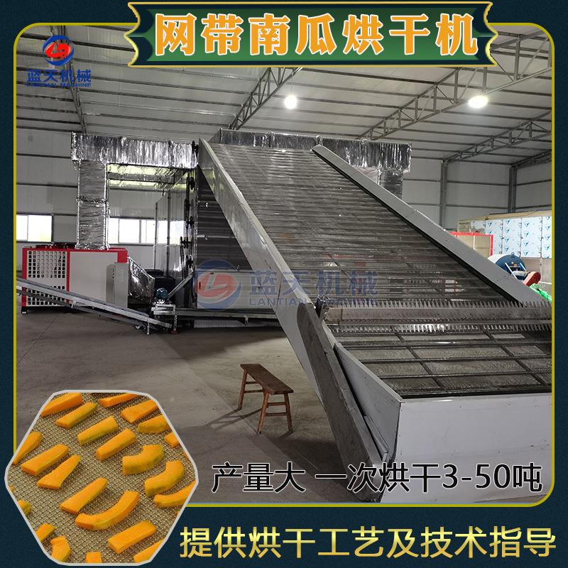 网带南瓜丁烘干机南瓜清洗切丁烘干磨粉加工生产线南瓜烘干设备