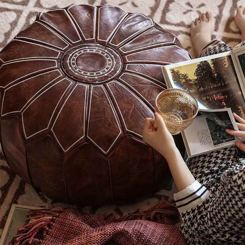 摩洛哥坐冥墩打坐榻AEU想大坐垫家用米垫子榻懒人圆形坐垫套