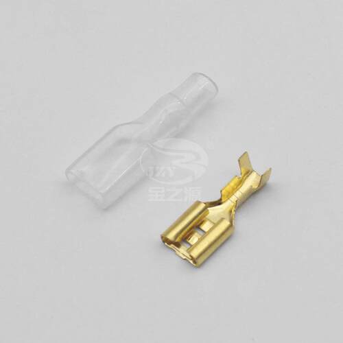 DJ线6-226.3A平板双孔带EFY点直插接端子汽器车插簧电源连接袋装