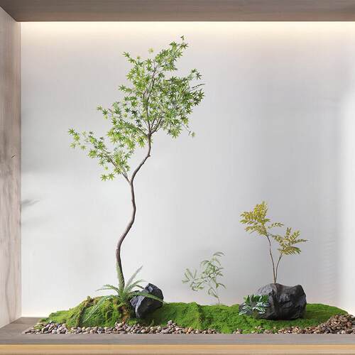 成套绿植景观摆件禅意装饰公室创意仿真植物造景套装盆栽植物