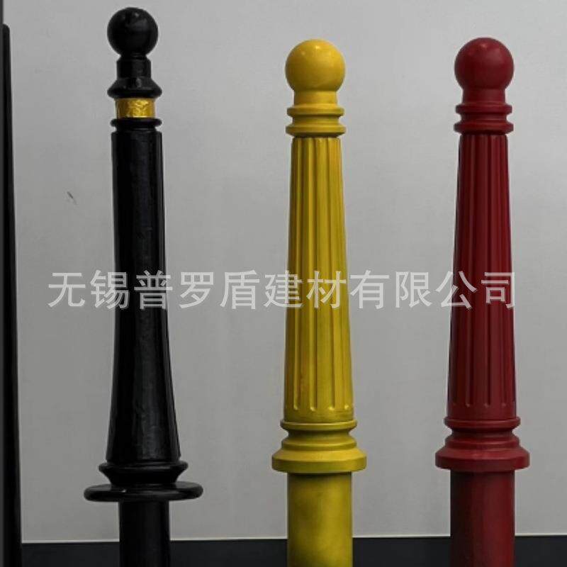 铁艺柱子 铸铁罗马柱 河道铁链柱 景观隔离栏杆 道路防撞八角柱