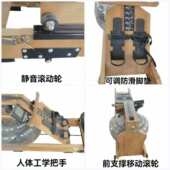 厂家批发智能折叠划船机健身房家用有氧折叠水阻划船机