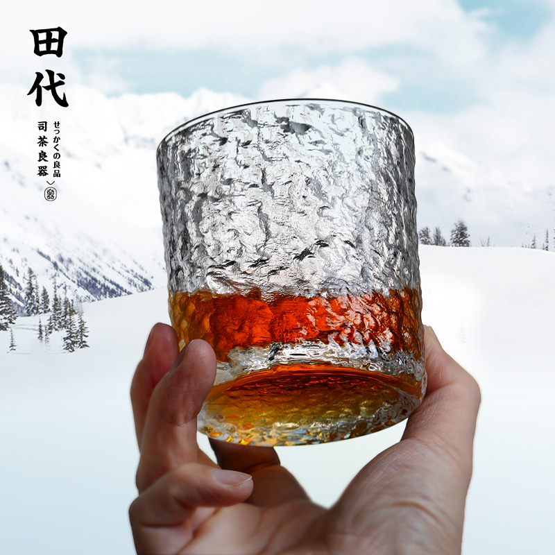 日式威士忌酒杯水晶玻璃家用创意ins风洋酒杯啤酒杯酒吧水杯套装