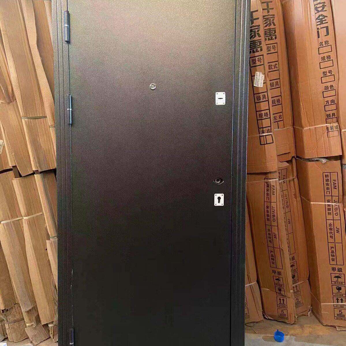 俄罗斯中亚五国非洲双锁款工程入户门铁门防盗门厂家按图加工FOB