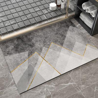 浴室地垫硅藻泥强吸水垫卫生间防滑垫洗手间门口现代轻奢速干脚垫