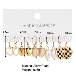 checkerboard Earring Earrings耳环 white and Pendant Black