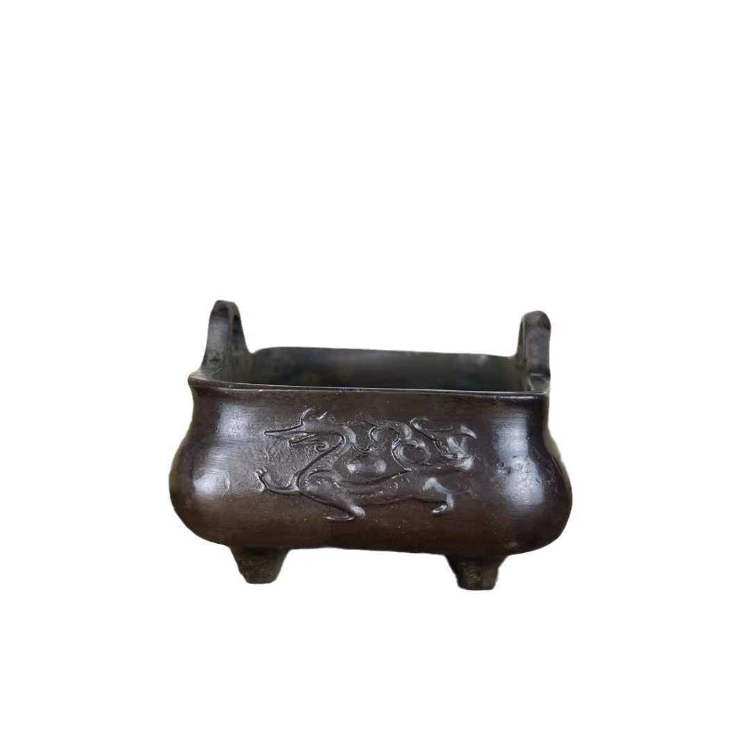 古玩杂项收藏仿古老铜宣字炉四大神兽铜香炉四足双耳香薰炉摆件,特色手工艺,其他特色工艺品,淘宝优惠券,粉丝福利购,淘宝优惠卷