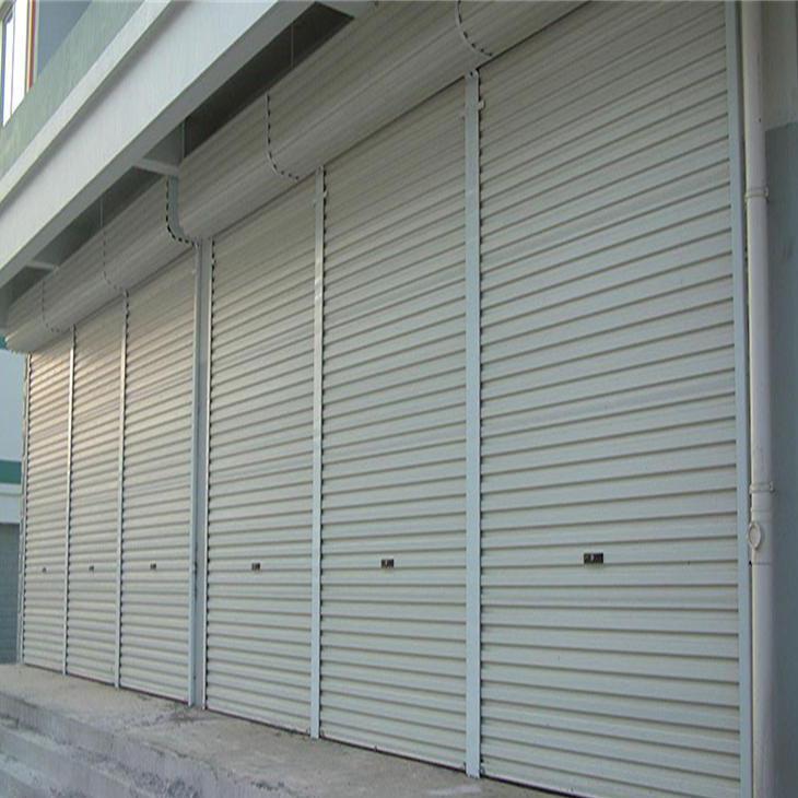 超市工厂商店感应加厚钢质卷闸门定制电动遥控自动彩钢卷帘门