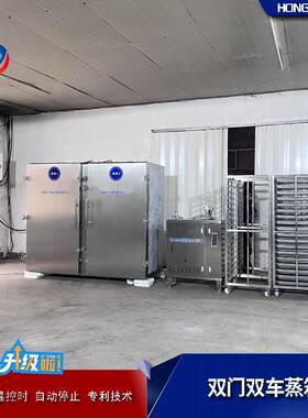 农场品深加工蒸箱工厂商用蒸煮设备大型双门双车控温蒸房