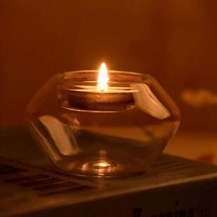 Holder Candle Glass Decorat Dinner Table Wedding Transparent