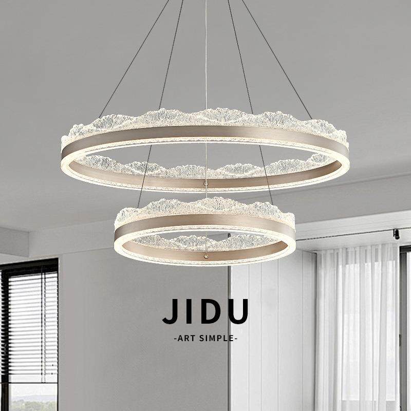 极简意式轻奢客厅吊灯现代简约圆形餐厅灯高端大气卧室主灯