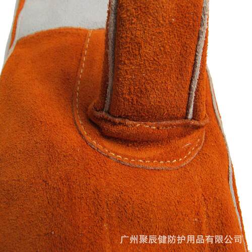友盟AP-0328锈橙色烧焊手套 防切割耐磨隔热手套 直拇指焊接手套