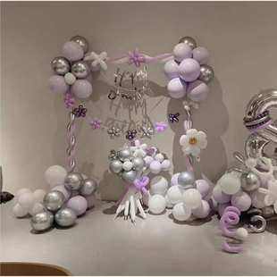 方形小拱门气球支架立柱 生日装饰拍照道具背景墙布置气球装饰架