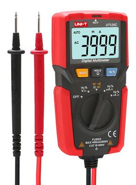 利德UT125C数字万UT120C用表高精度全自动电测表小型优防烧容电工