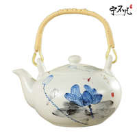 寧不凡陶瓷茶壺大提梁壺大水壺家用大號復(fù)古創(chuàng)意600ml 單壺簡裝