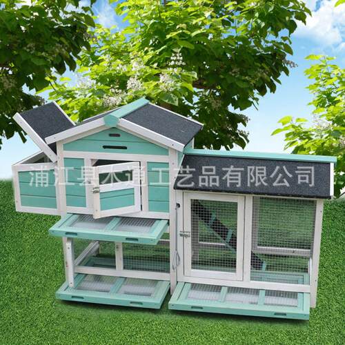 新款直销木制鸡笼兔笼猫舍猫别墅幼儿园宠物笼鸽舍鸽窝小型养殖笼