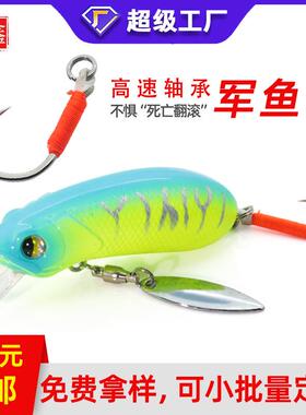 乐鑫CC60CC50路亚饵摇滚小胖子旋转亮片单钩米诺鳜鱼军鱼淡水假饵