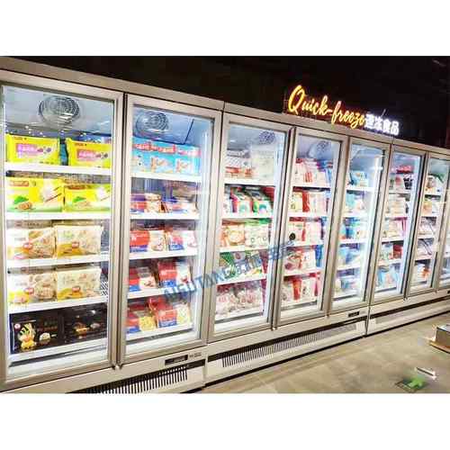 豪华冷冻展示柜便利店速冻水饺牛排超市玻璃门风冷立式柜16DF