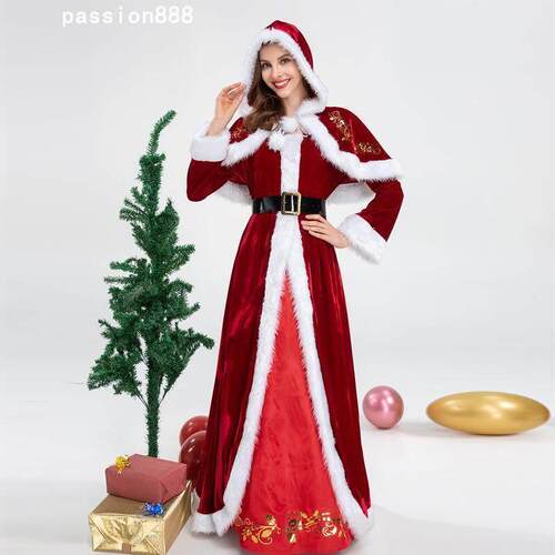 Christmas Queen Santa Claus Party Dress圣诞节服装圣诞女王服