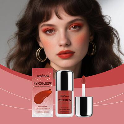 Zephoco Flashing Red Liquid Eyeshadow - Natural Color Payoff