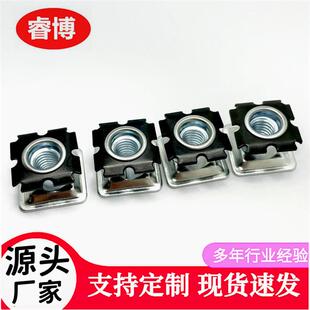 梅螺花PBJ弹片方形管内嵌件衣帽物架管内连接母置架管内连接件M8