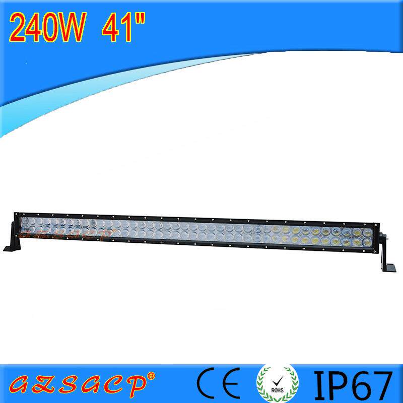 12V24V汽车LED长条灯越野车顶射灯CREE双排超亮聚光4D透镜240W