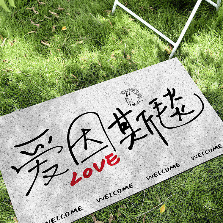 你空手来啊玄关创意入户地垫丝圈进门防滑家用户外脚垫子门口地毯