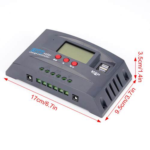MPPT太阳能灯控制器12V/24V全自动智能光伏板通用多功能