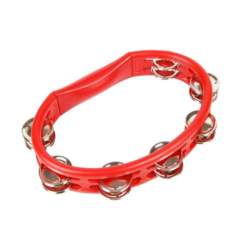 高档双排铃鼓ABS黄摇合铜手摇铃圈专打击乐器手拍舞蹈唱团业铃鼓