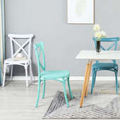 北欧椅子家用塑料可叠放户外凳子注塑餐椅加厚靠背简约现代商用