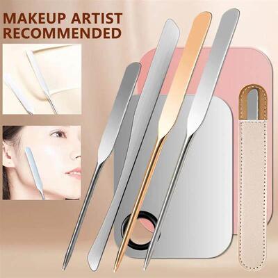 Stainless Steel Makeup Foundation Spatula Mix Foundation Ey