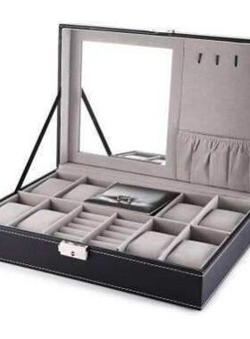 8Watch Display PU Leather Box Jewelry Case Storage Organizer